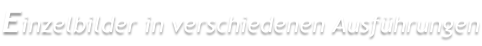Einzelbilder in verschiedenen Ausführungen